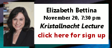 Elizabeth Bettina Kristallnacht Lecture
