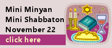 CAS Youth Mini-Minyan Mini Shabbaton - November 22